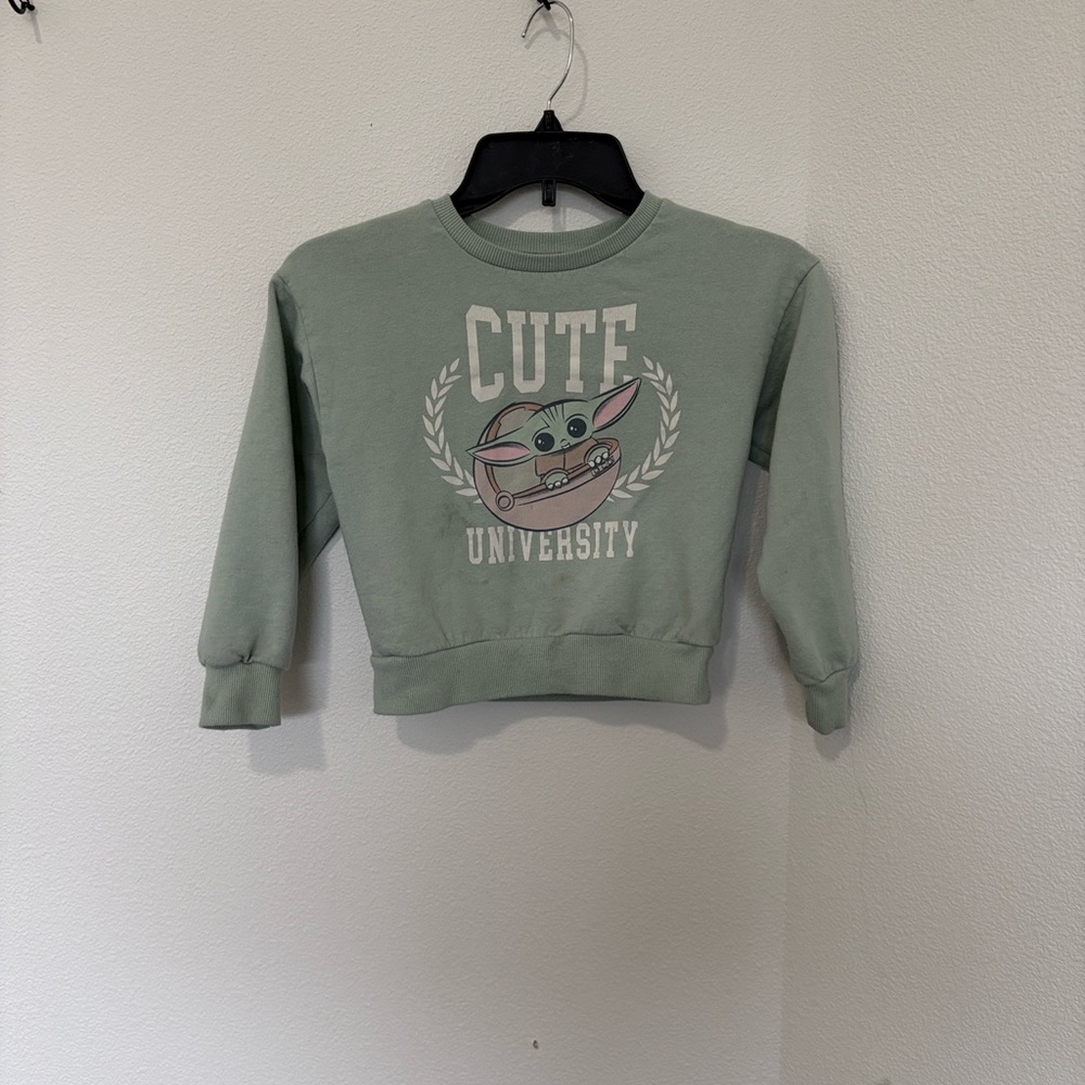 Star Wars Green 'Cute University' Kids Sweater